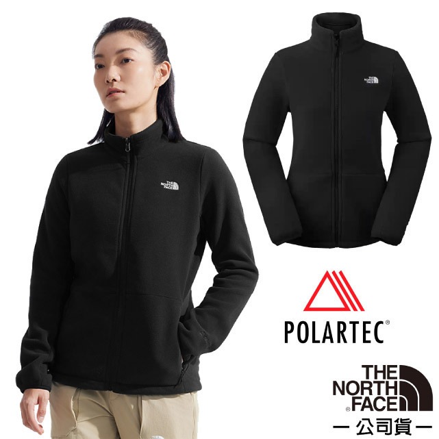 【The North Face】女 POLARTEC拼接舒適保暖立領抓絨外套/夾克.舒適立領/83OL-JK3 宇宙黑✿30E010